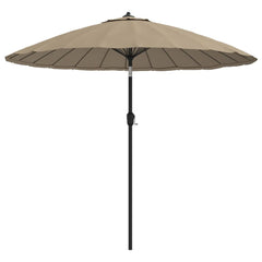 vidaXL Garden Parasol with Aluminium Pole 250 cm Taupe 2