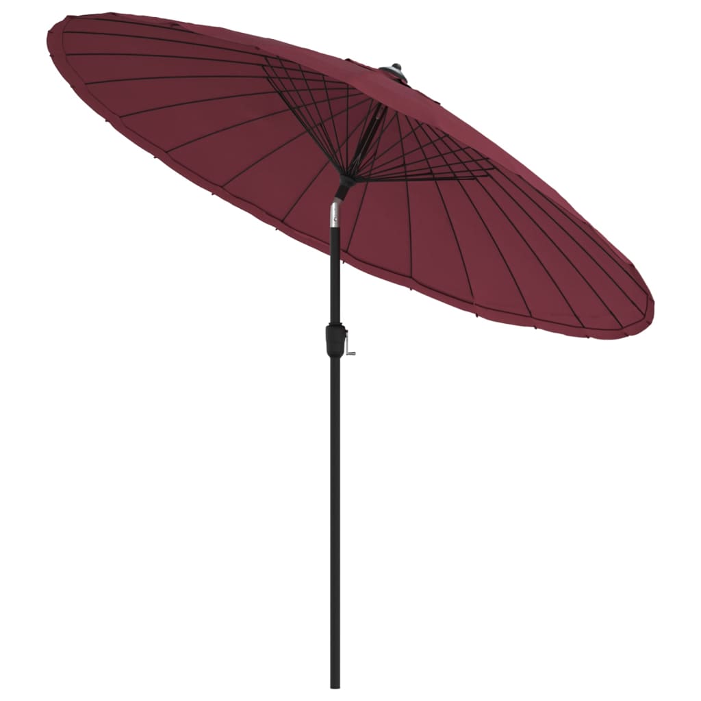 vidaXL Garden Parasol with Aluminium Pole 250 cm Bordeaux Red 3