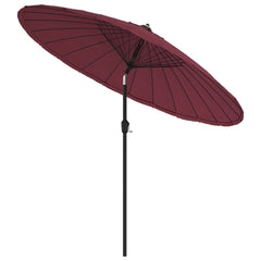 vidaXL Garden Parasol with Aluminium Pole 250 cm Bordeaux Red 3