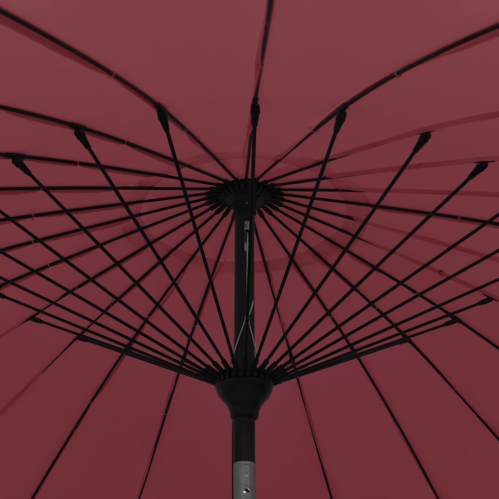 vidaXL Garden Parasol with Aluminium Pole 250 cm Bordeaux Red 5