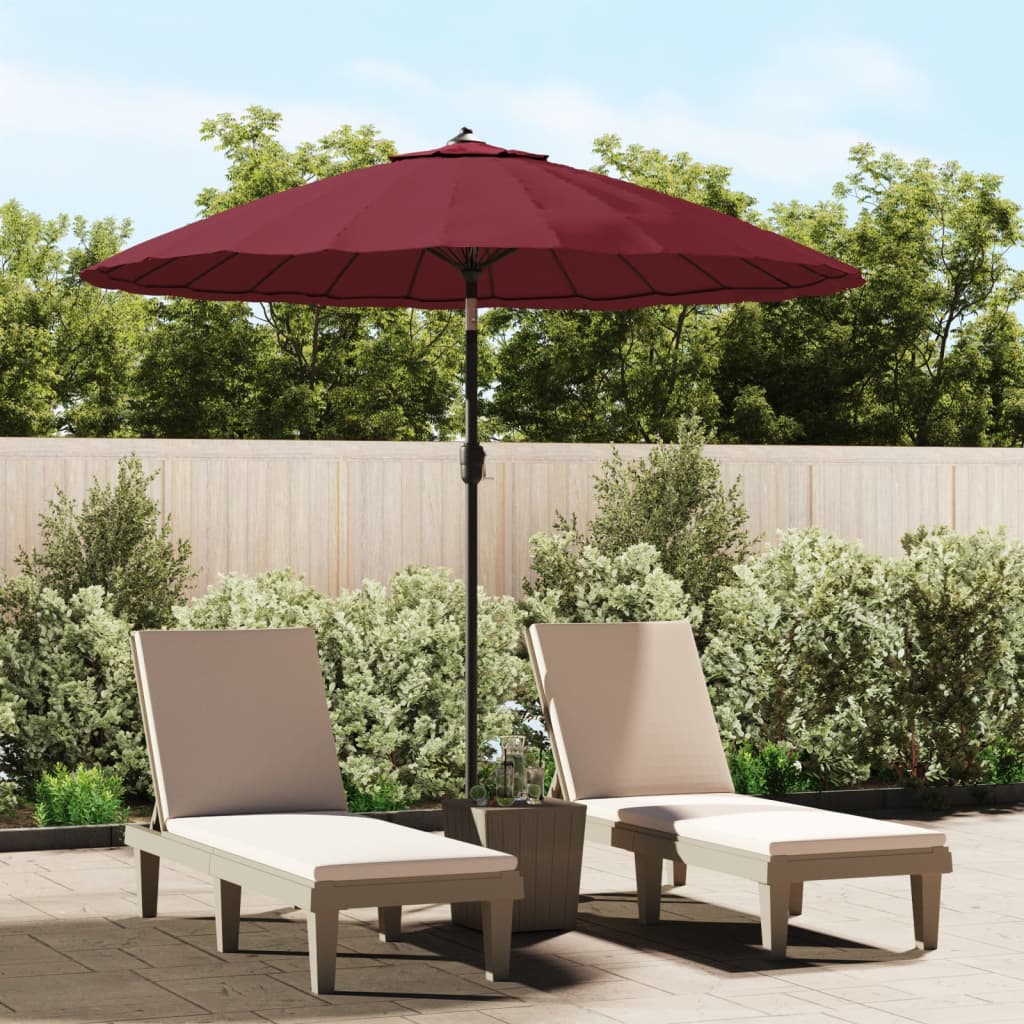 vidaXL Garden Parasol with Aluminium Pole 250 cm Bordeaux Red 1
