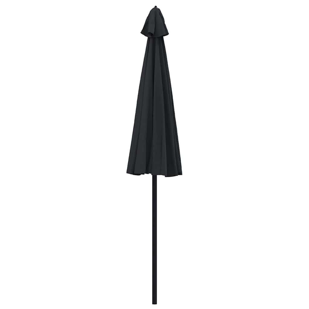 vidaXL Garden Parasol with Aluminium Pole 250 cm Black 4
