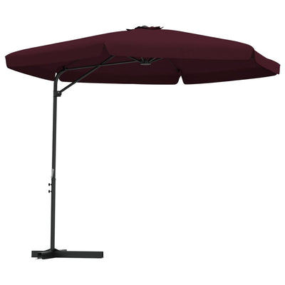 Outdoor Parasol with Steel Pole 300 cm Bordeaux Red