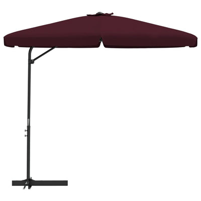 Outdoor Parasol with Steel Pole 300 cm Bordeaux Red