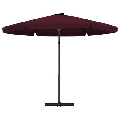 Outdoor Parasol with Steel Pole 300 cm Bordeaux Red