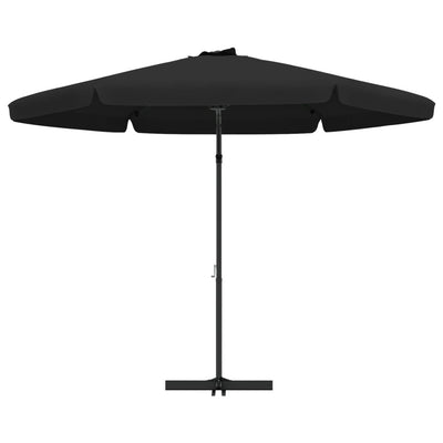 Outdoor Parasol with Steel Pole 300 cm Black