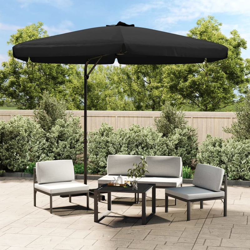 Outdoor Parasol with Steel Pole 300 cm Black