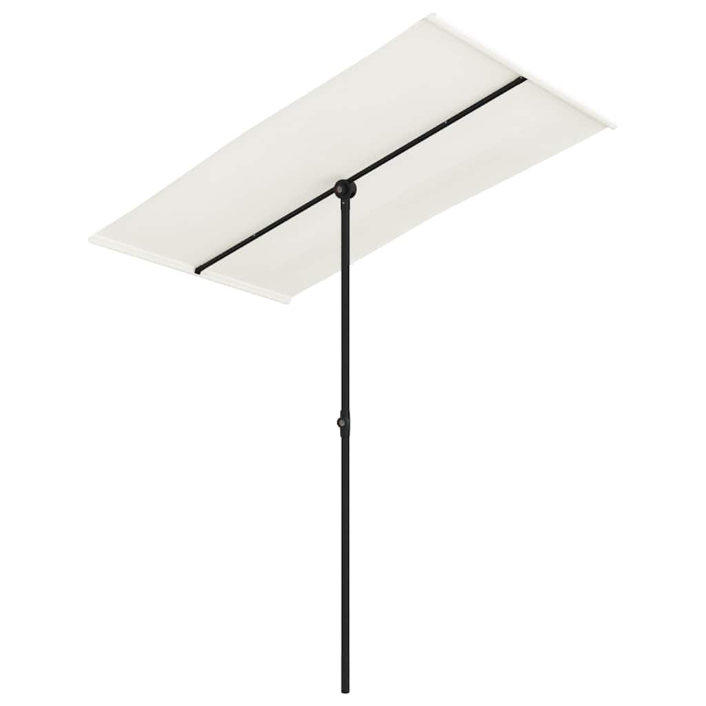 vidaXL Garden Parasol | Sand White | Aluminium | Medium | Rotatable 2