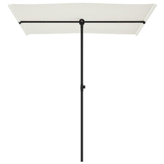 vidaXL Garden Parasol | Sand White | Aluminium | Medium | Rotatable 4