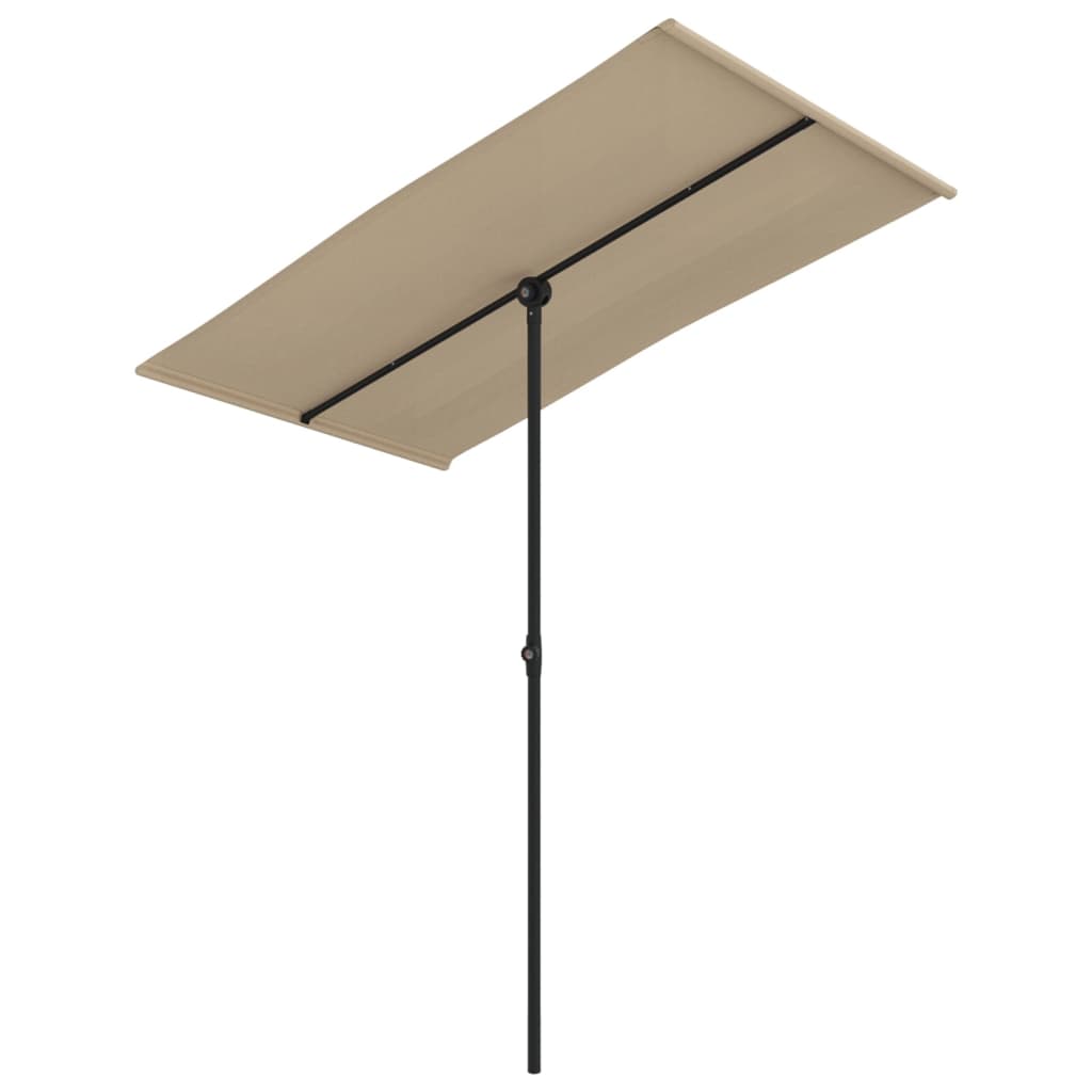 vidaXL Garden Parasol | Taupe | Polyester, Aluminium | 180x110 cm | Rotatable 2