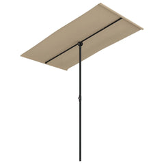 vidaXL Garden Parasol | Taupe | Polyester, Aluminium | 180x110 cm | Rotatable 2