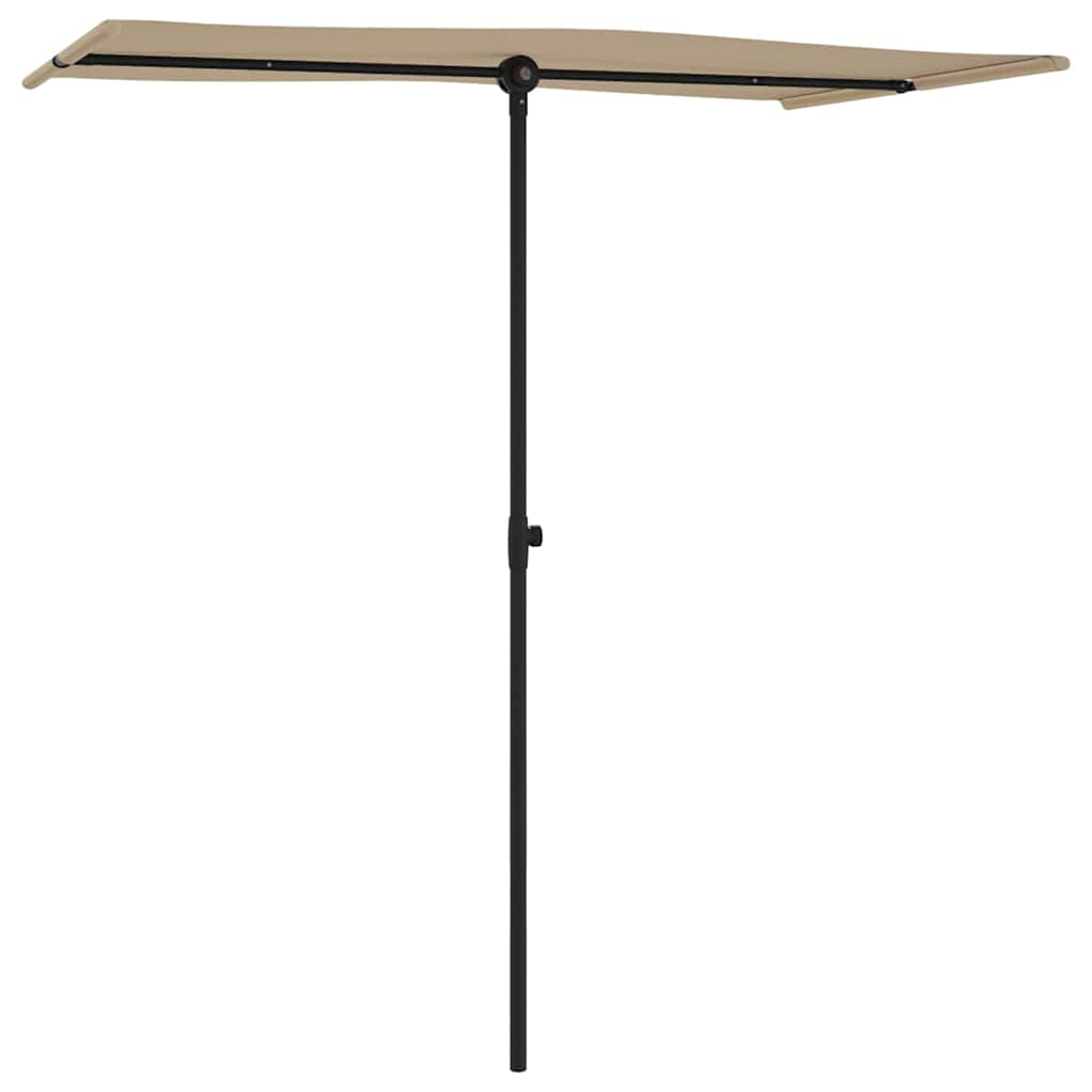 vidaXL Garden Parasol | Taupe | Polyester, Aluminium | 180x110 cm | Rotatable 3