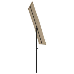 vidaXL Garden Parasol | Taupe | Polyester, Aluminium | 180x110 cm | Rotatable 5