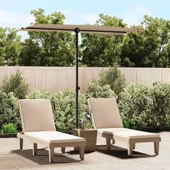 vidaXL Garden Parasol | Taupe | Polyester, Aluminium | 180x110 cm | Rotatable 1
