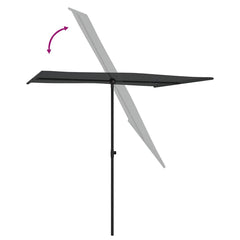vidaXL Garden Parasol | Anthracite | Polyester | Medium |  Height-Adjustable 6