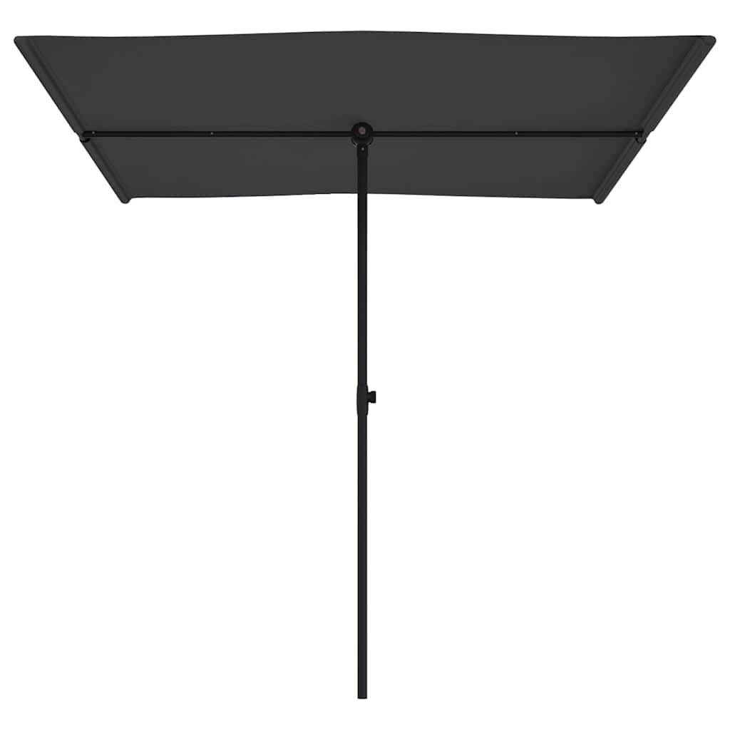 vidaXL Garden Parasol with Aluminium Pole 2x1.5 m Black 4