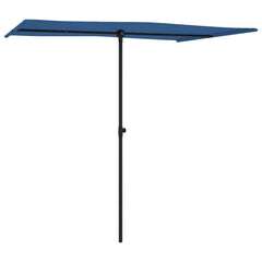 vidaXL Garden Parasol with Aluminium Pole 2x1.5 m Azure Blue 3
