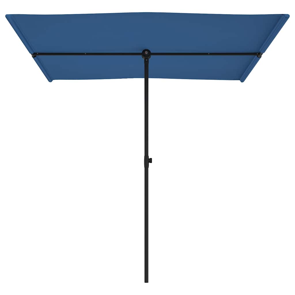 vidaXL Garden Parasol with Aluminium Pole 2x1.5 m Azure Blue 4