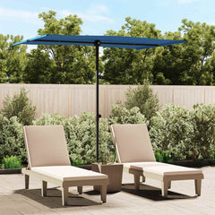 vidaXL Garden Parasol with Aluminium Pole 2x1.5 m Azure Blue 1
