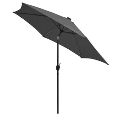 vidaXL Garden Parasol with LED Lights and Aluminium Pole 300 cm Anthracite 4