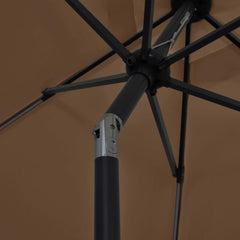 vidaXL Garden Parasol with LED Lights and Aluminium Pole 300 cm Taupe 6