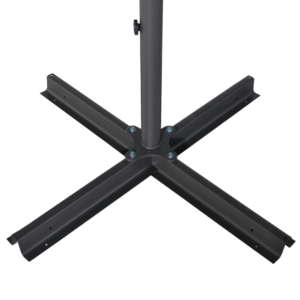 vidaXL Garden Parasol with Aluminium Pole 500 cm Black 4