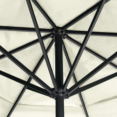 vidaXL Garden Parasol with Aluminium Pole 600 cm Sand White 4