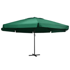 vidaXL Garden Parasol with Aluminium Pole 600 cm Green 1