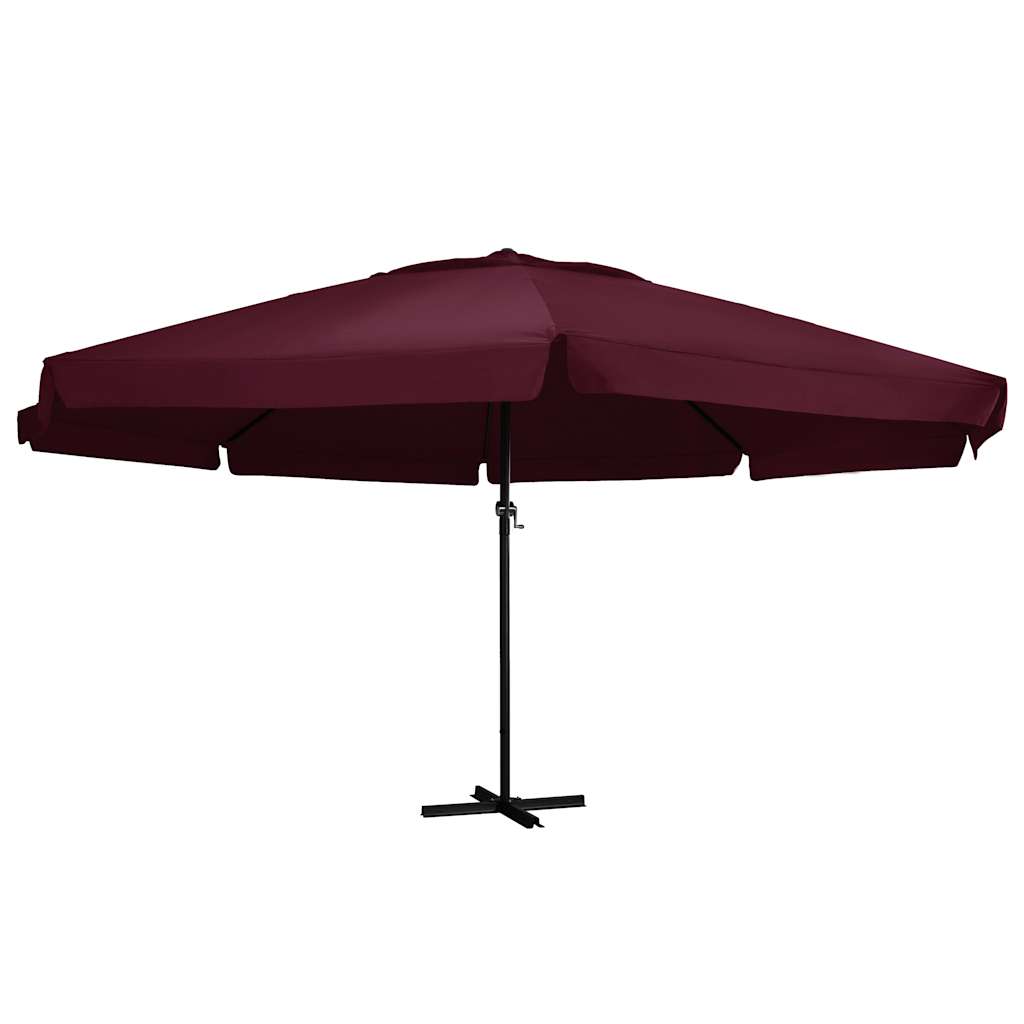 vidaXL Garden Parasol with Aluminium Pole 600 cm Bordeaux Red 1