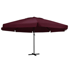 vidaXL Garden Parasol with Aluminium Pole 600 cm Bordeaux Red 1