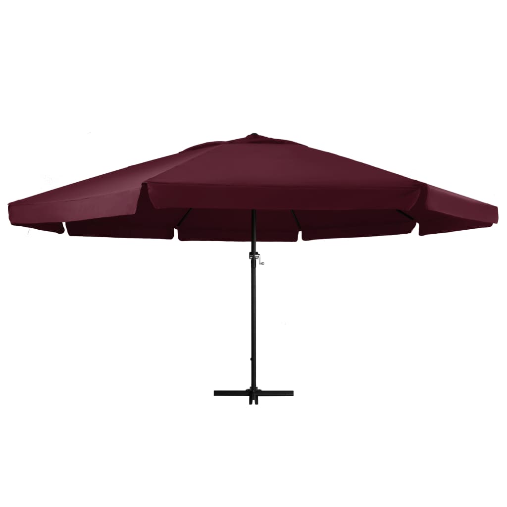 vidaXL Garden Parasol with Aluminium Pole 600 cm Bordeaux Red 2