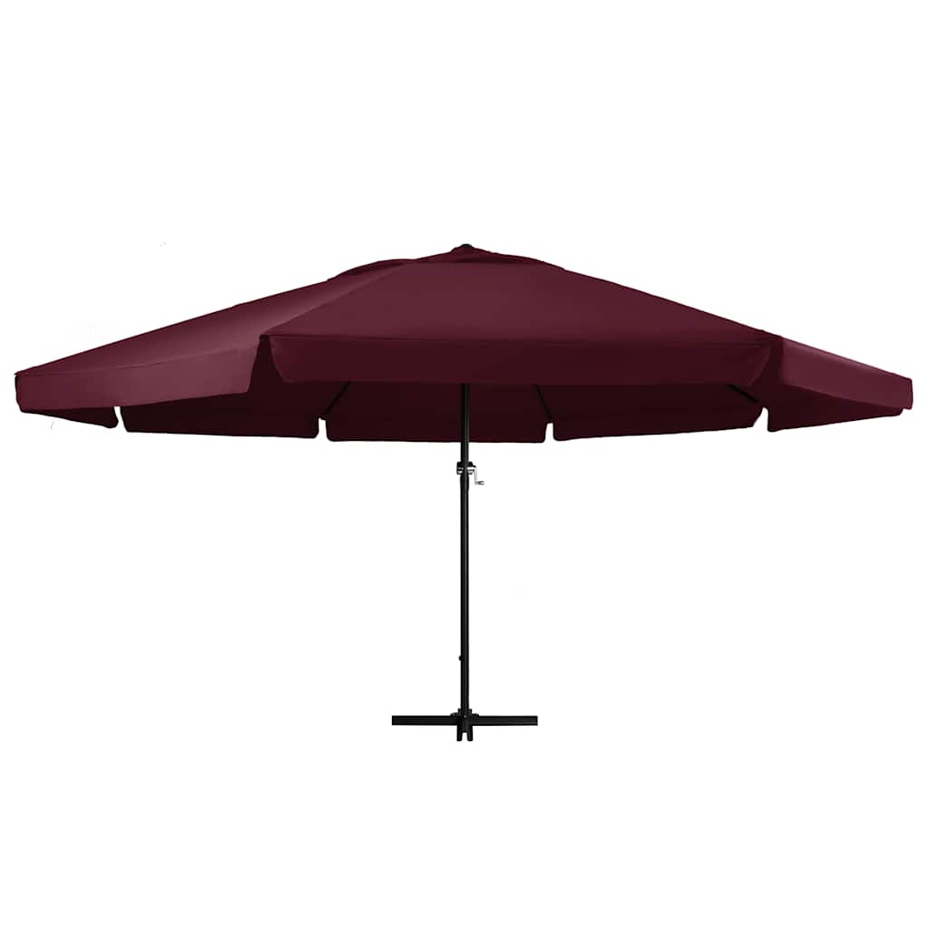 Garden Parasol with Aluminium Pole Bordeaux red 600 cm