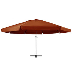 vidaXL Garden Parasol with Aluminium Pole 600 cm Terracotta 2