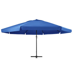 vidaXL Garden Parasol with Aluminium Pole 600 cm Azure Blue 2