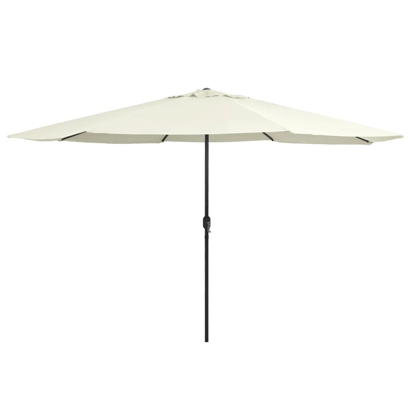 Outdoor Parasol with Metal Pole 400 cm Sand White