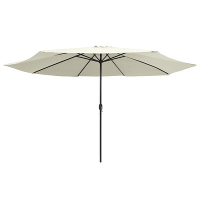 Outdoor Parasol with Metal Pole 400 cm Sand White