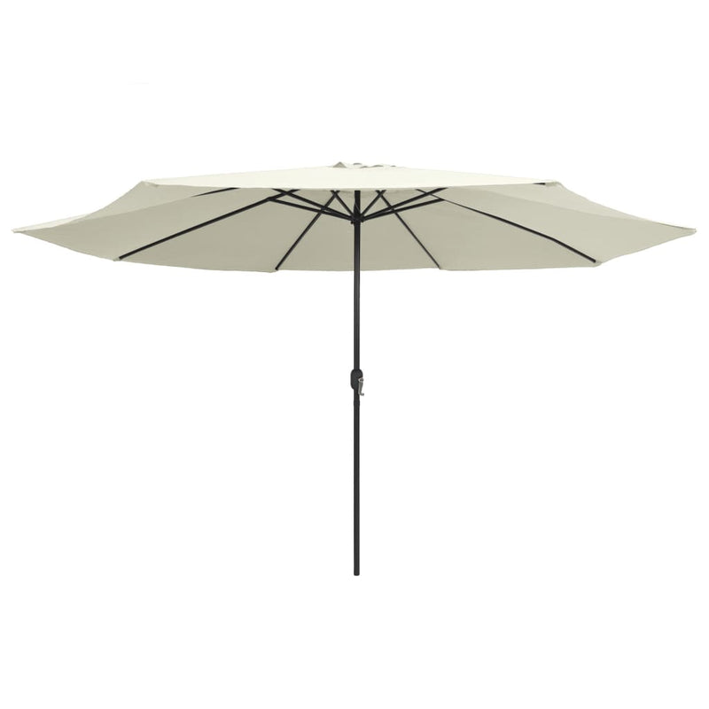 Outdoor Parasol with Metal Pole 400 cm Sand White