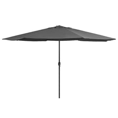 vidaXL Garden Parasol with Metal Pole 390 cm Anthracite 1