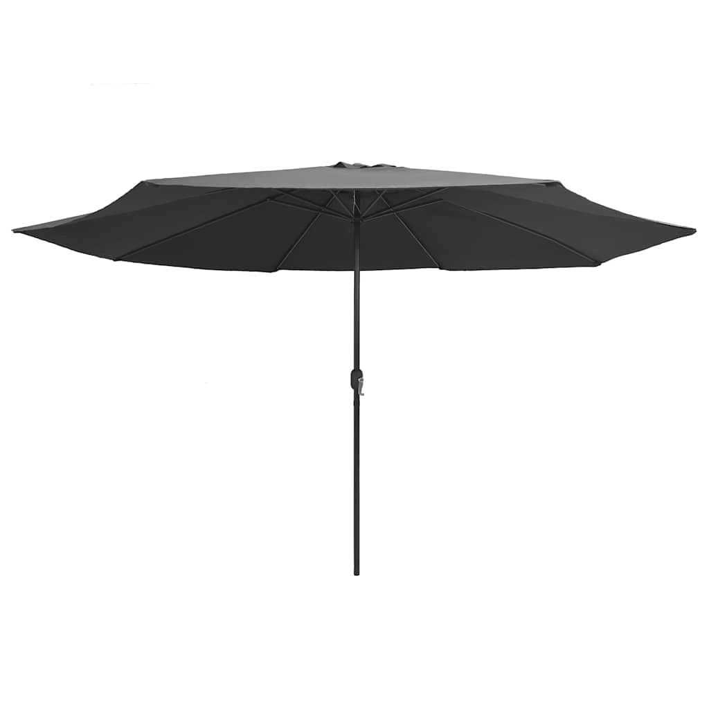vidaXL Garden Parasol with Metal Pole 390 cm Anthracite 2