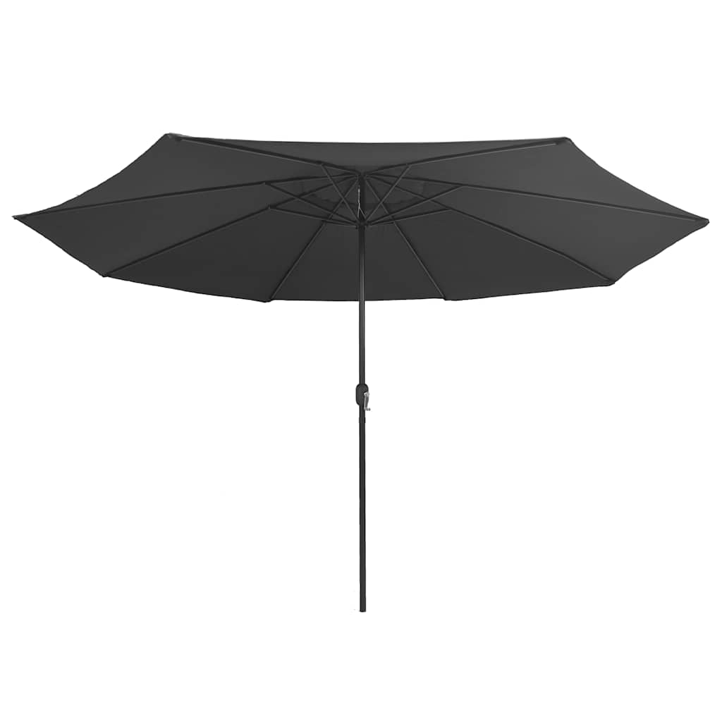 vidaXL Garden Parasol with Metal Pole 390 cm Anthracite 3