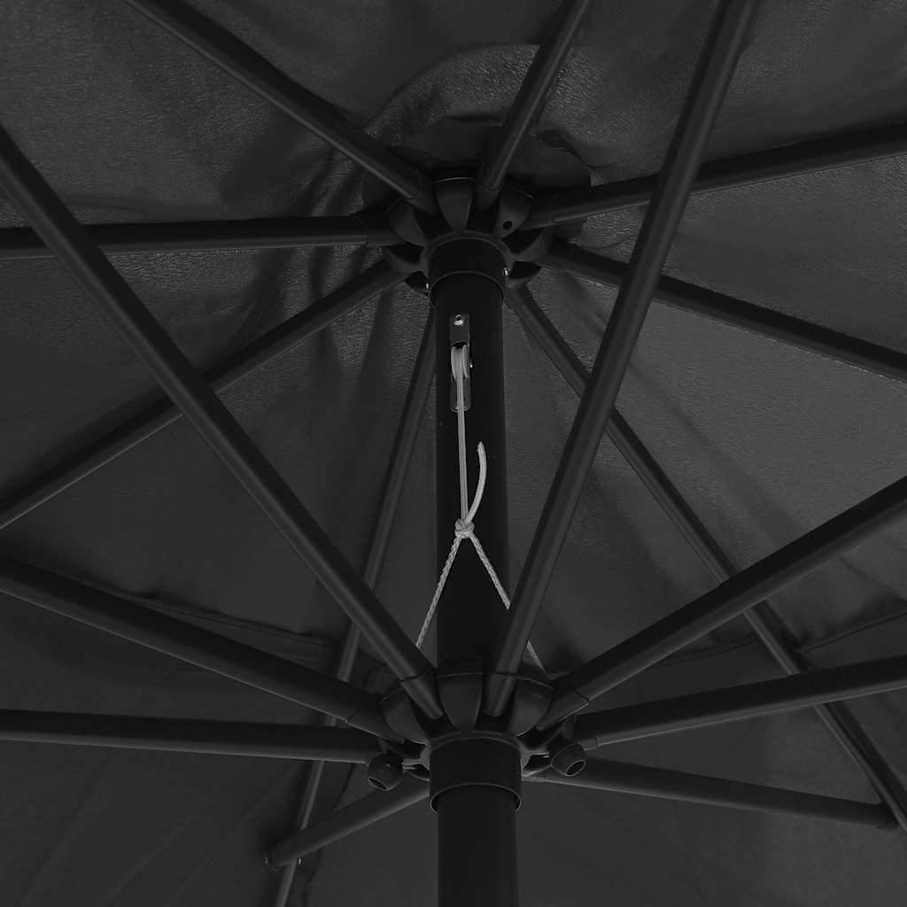 vidaXL Garden Parasol with Metal Pole 390 cm Anthracite 5