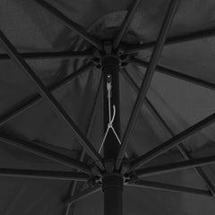 vidaXL Garden Parasol with Metal Pole 390 cm Anthracite 5