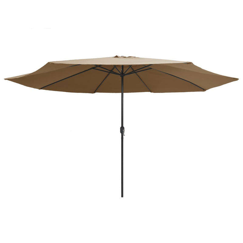 Outdoor Parasol with Metal Pole 400 cm Taupe