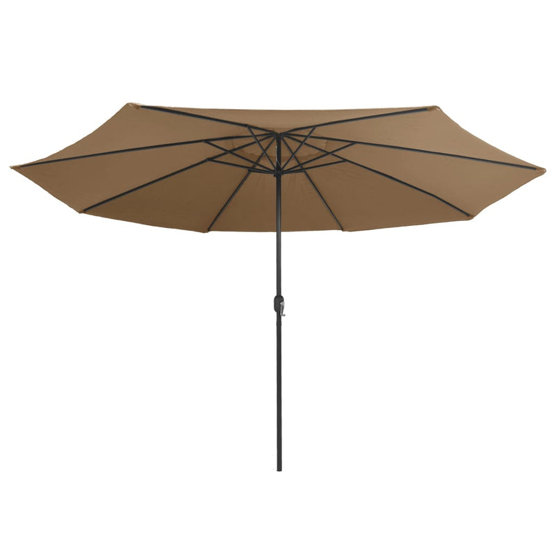 Outdoor Parasol with Metal Pole 400 cm Taupe