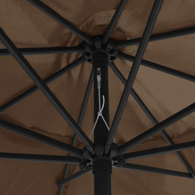 Outdoor Parasol with Metal Pole 400 cm Taupe