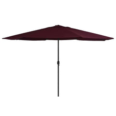 vidaXL Garden Parasol with Metal Pole 390 cm Bordeaux Red 1