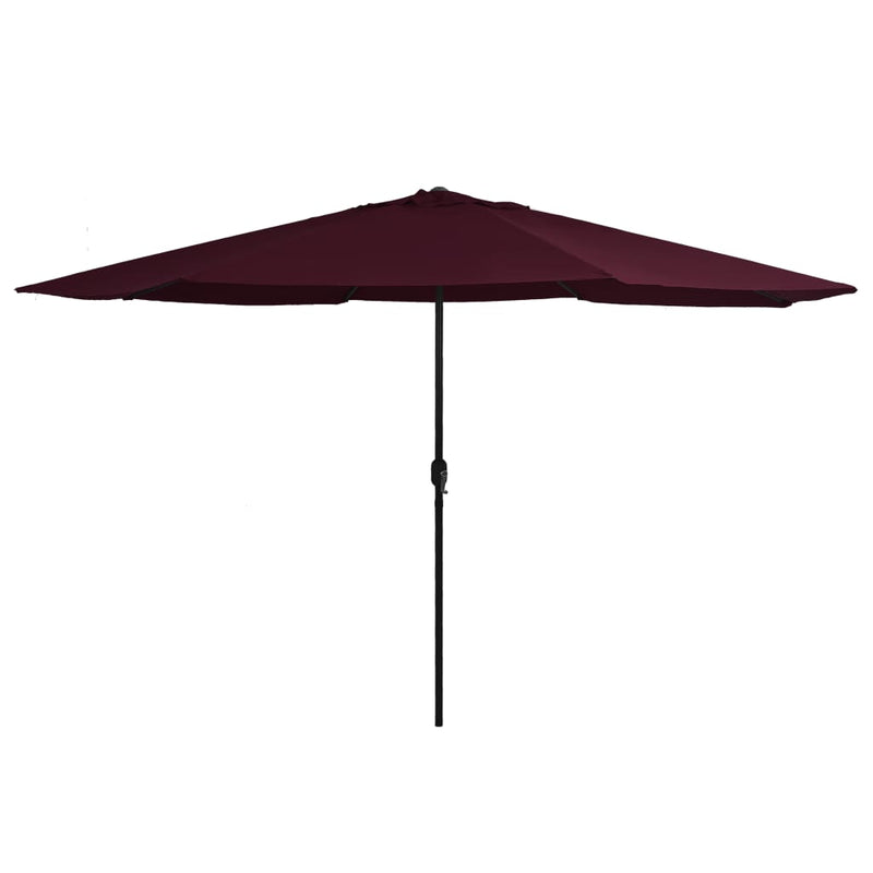 Outdoor Parasol with Metal Pole 400 cm Bordeaux Red