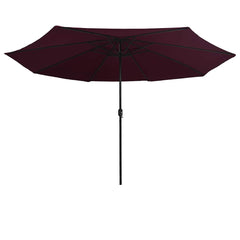 vidaXL Garden Parasol with Metal Pole 390 cm Bordeaux Red 3
