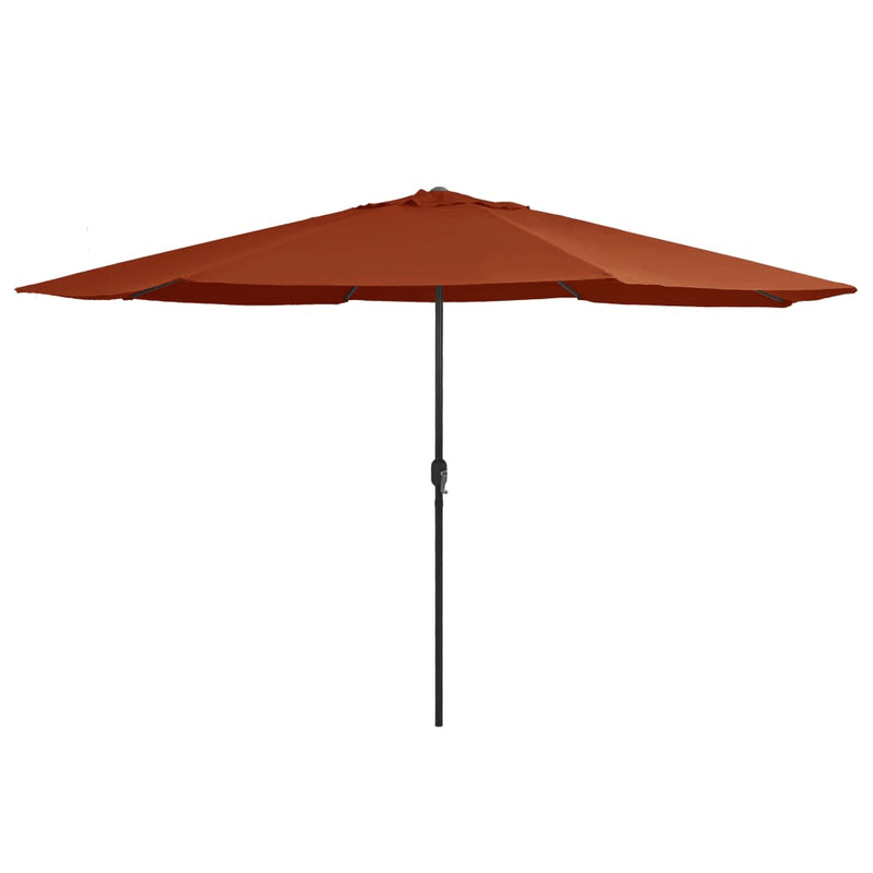 Outdoor Parasol with Metal Pole 400 cm Terracotta