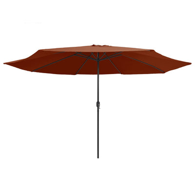 Outdoor Parasol with Metal Pole 400 cm Terracotta